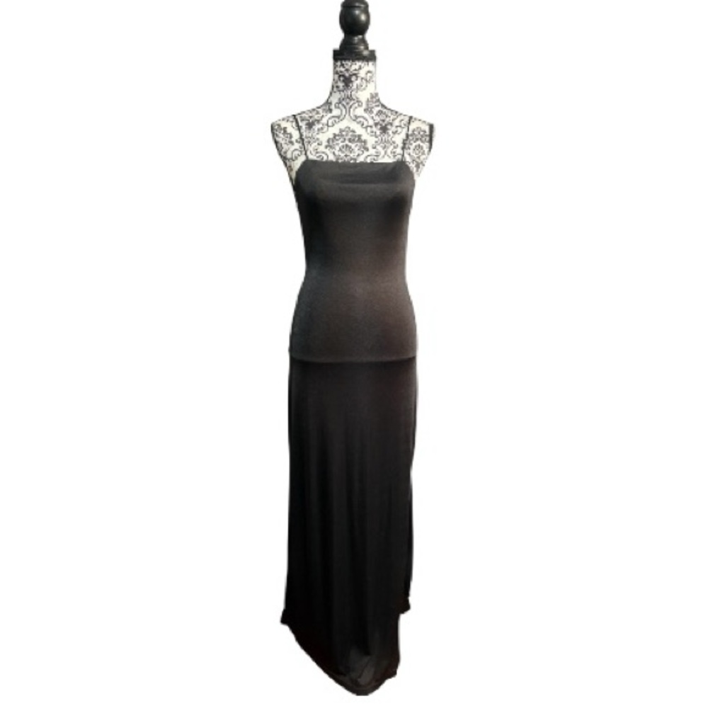 CAPULET REVOLVE Black Slip Maxi Dress with Open Back